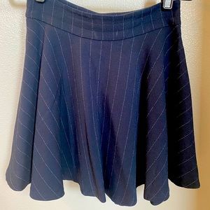 Navy pinstripe skirt